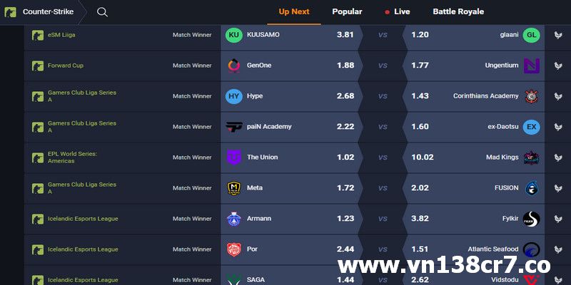 Cách chơi cá cược CS Go rinh về tiền tỷ tại VN138