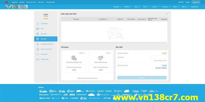 Hướng dẫn các bước rút tiền VN138 chi tiết nhất