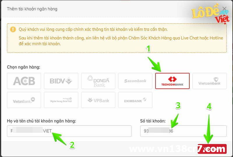 Những điều cần lưu ý khi đăng ký tài khoản tại VN138
